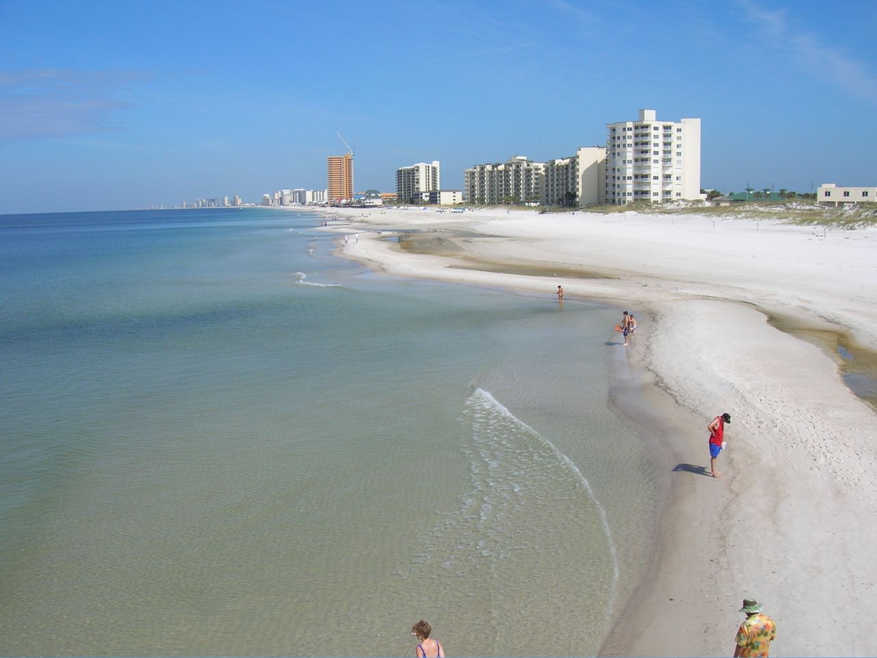 Panama City Beach, Florida, looking northwest from St. Andrews State Park