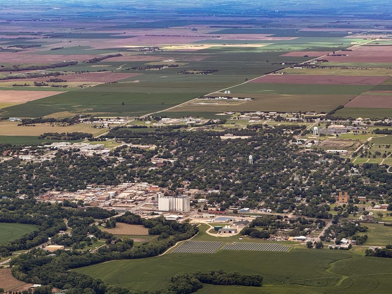 Aerial view of Beloit, Kansas