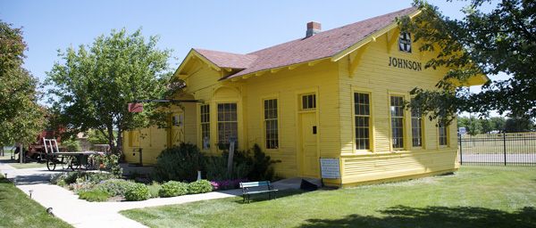 Santa Fe Depot, part of the Stanton County Museum Complex, Johnson City, Kansas