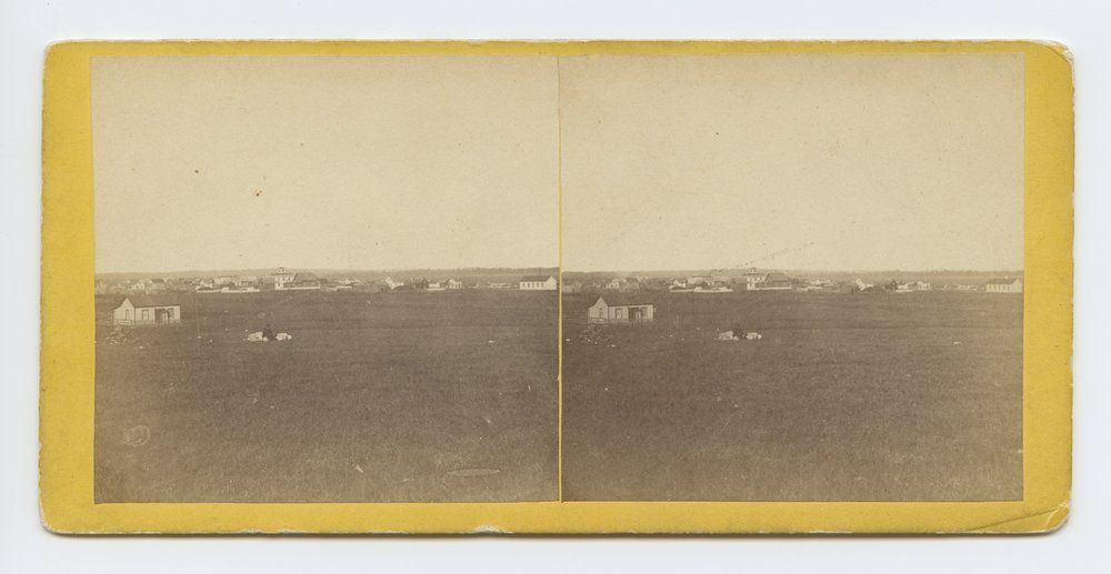 Junction City, Kansas, seen from a distance in 1867
