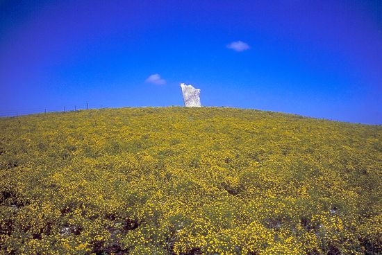 Teter Rock monument in the Flint Hills of Greenwood County, Kansas