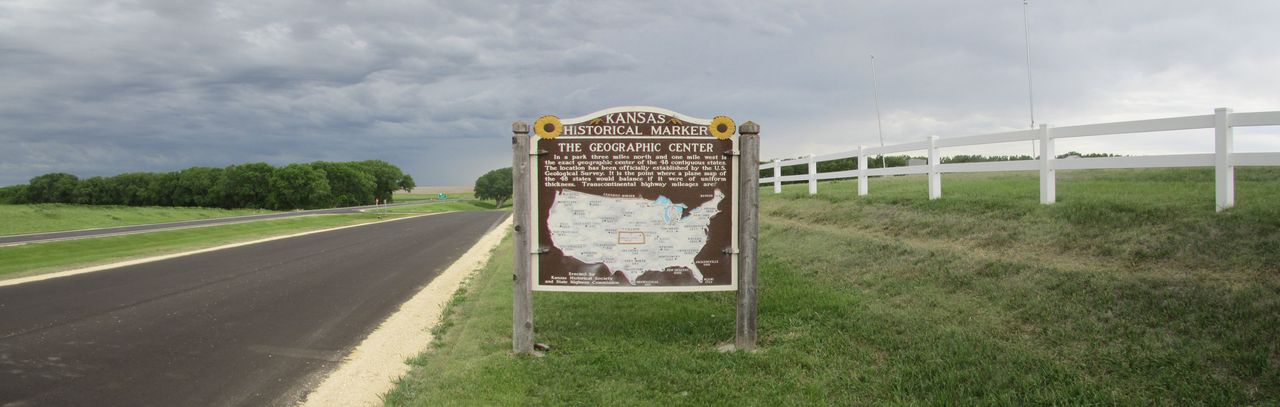 Geographic Center of the United States marker in Smith County, Kansas